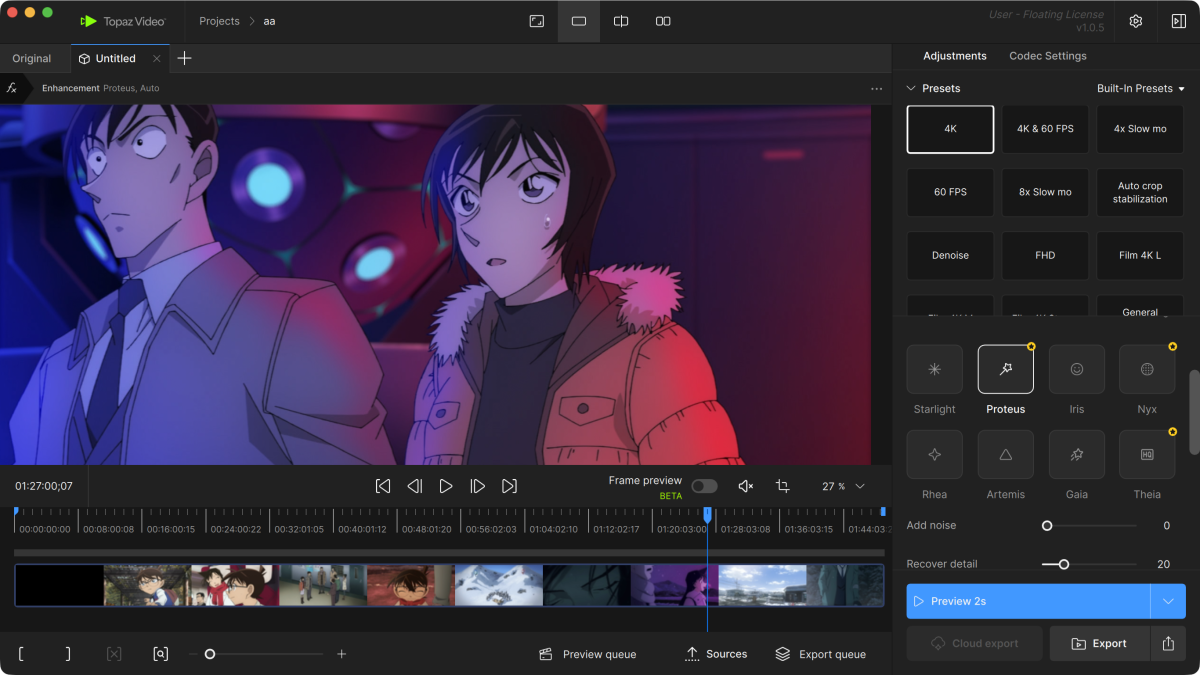 Topaz Video Mac版 视频无损放大 1080P转4K-第6张图片-力界网