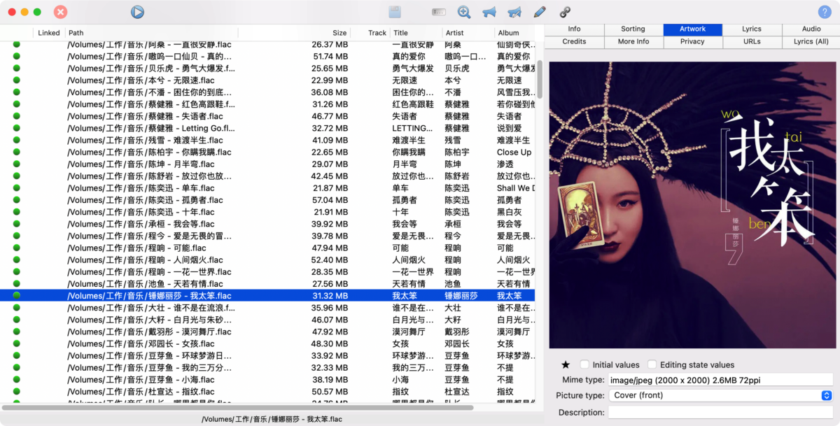 Yate Mac版 音频文件标签编辑软件-第5张图片-力界网