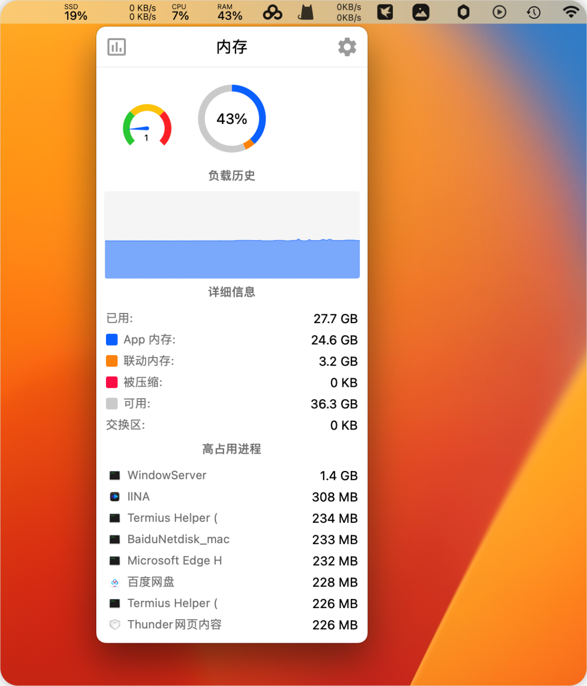Stats Mac版 一款系统监控工具-第2张图片-力界网