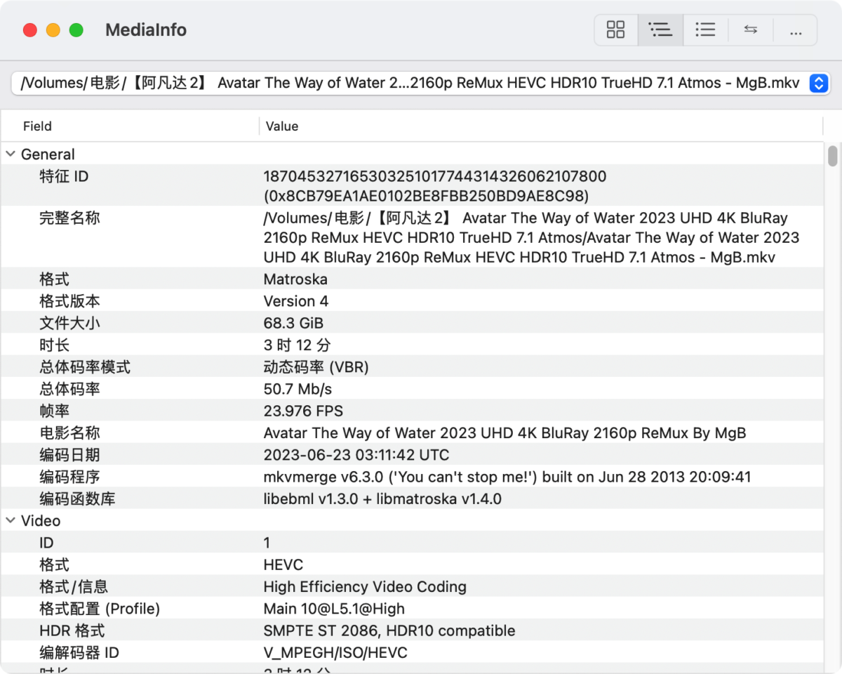 MediaInfo Mac版 看音频视频码率编码查看 各种详细信息-第2张图片-力界网