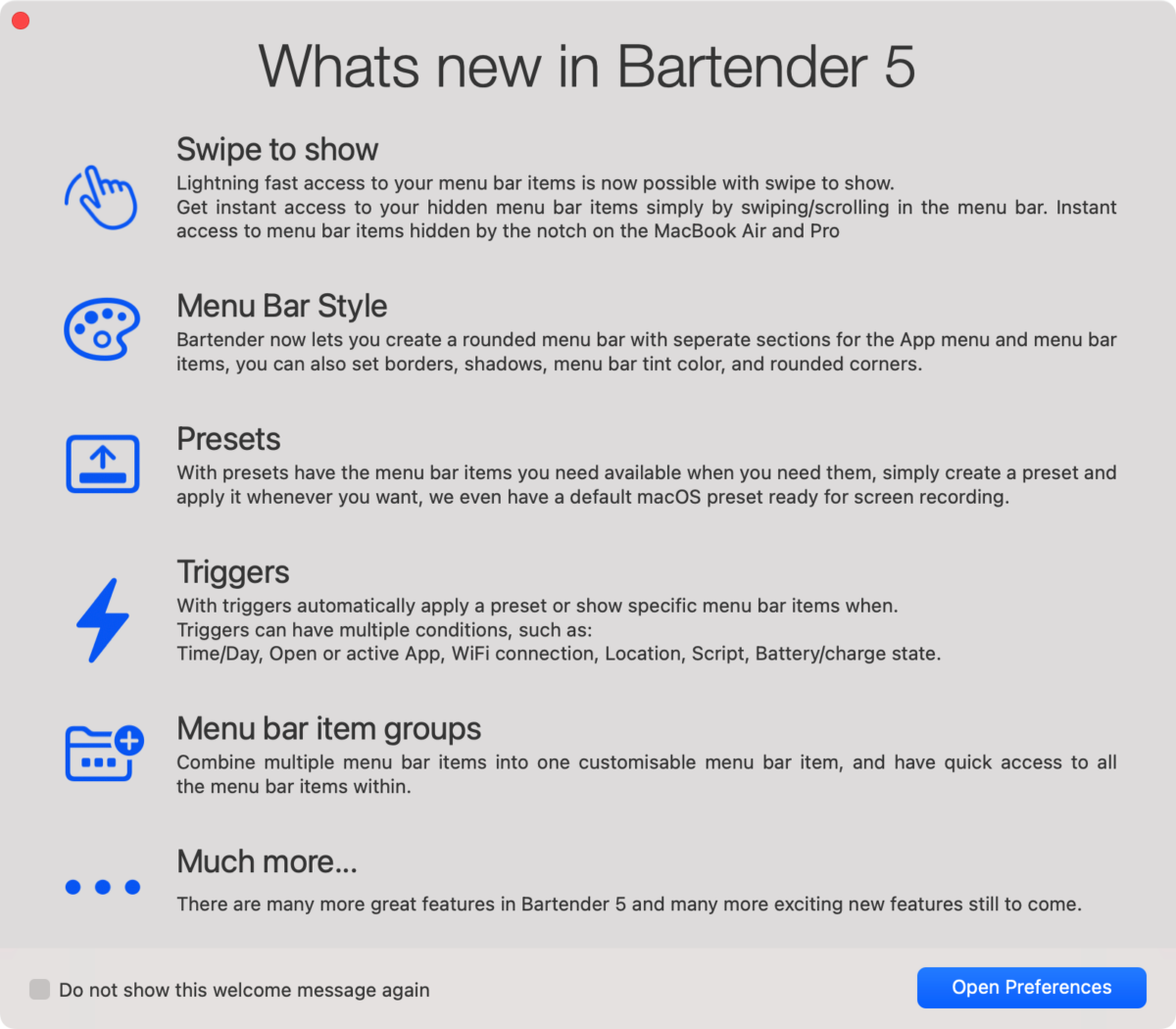 Bartender 5 Mac版 菜单栏功能管理工具-第5张图片-力界网