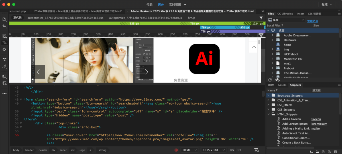 Adobe Dreamweaver 2021 Mac版 DW软件 代码编辑器-第8张图片-力界网