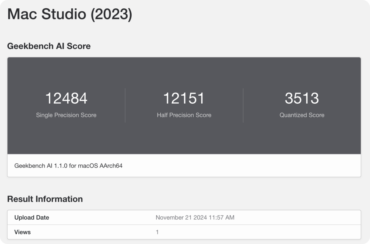 Geekbench AI Mac版 系统性能检测-第5张图片-力界网