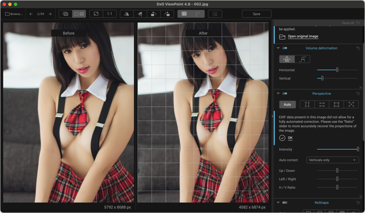 DxO ViewPoint Mac版 自动裁剪校正工具-第6张图片-力界网