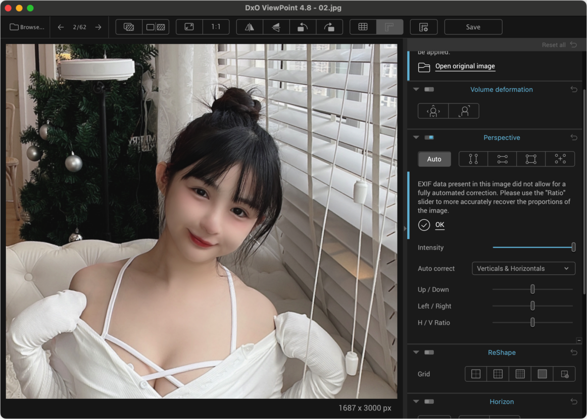 DxO ViewPoint Mac版 自动裁剪校正工具-第8张图片-力界网